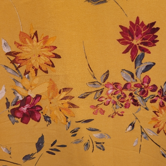 Dynamite yellow floral summer dress (US L) - Picture 7 of 8